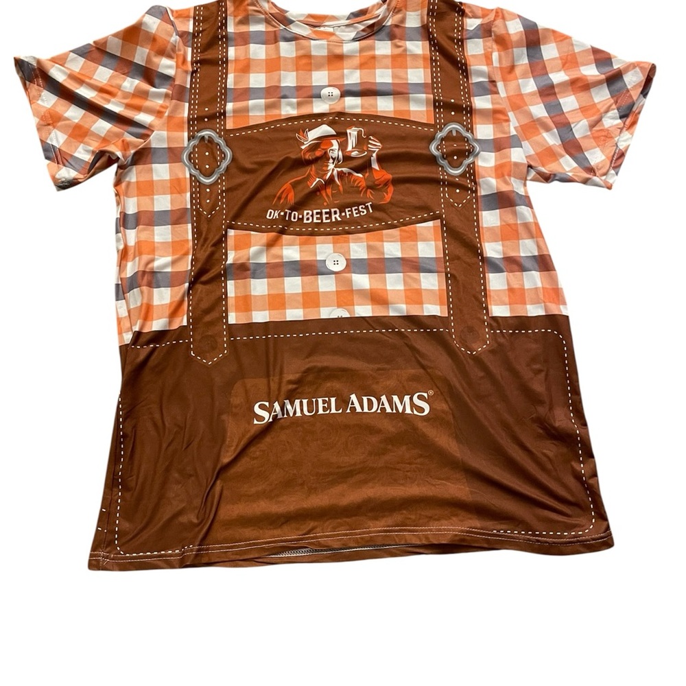 Men’s Oktoberfest Graphic Shirt - Orange Plaid